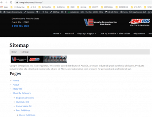 screen shot of Wisconsin AMSOIL website
